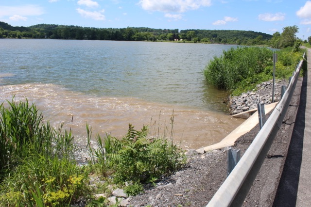 sediment flowing into lake